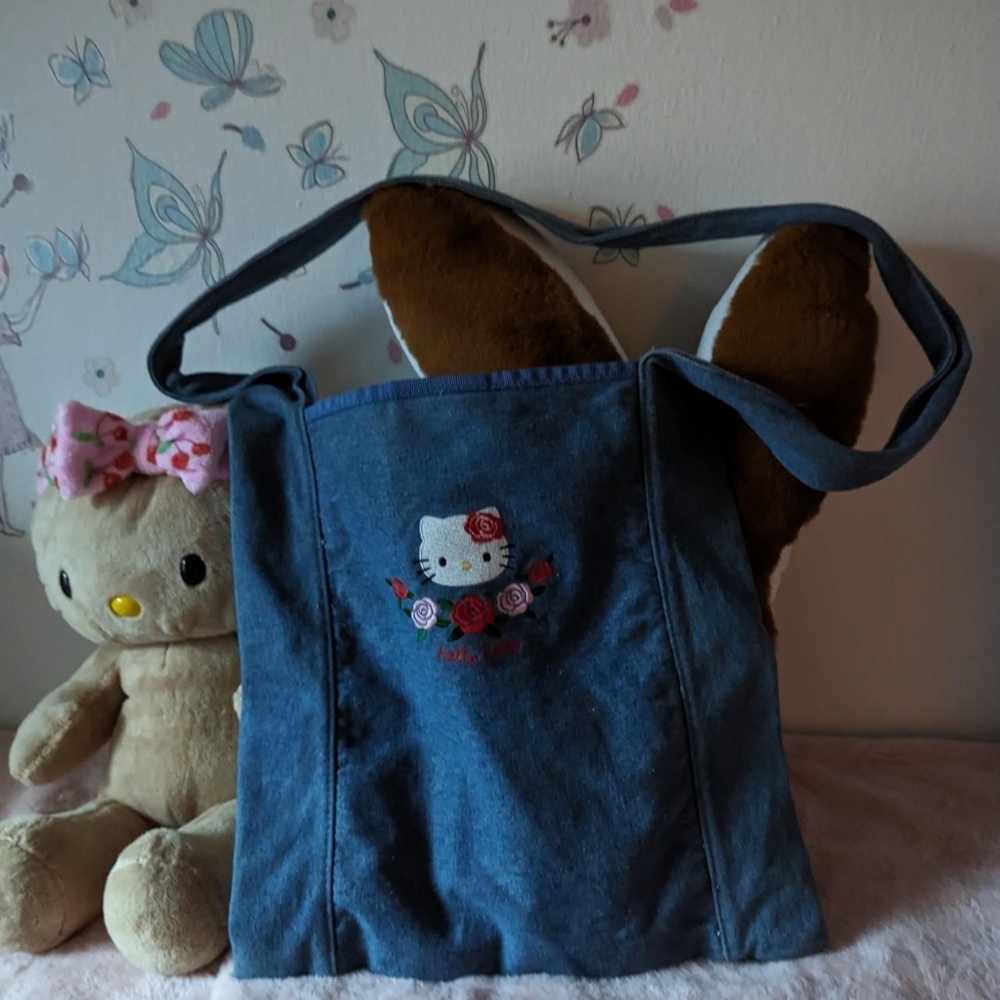 hello kitty denim purse bag